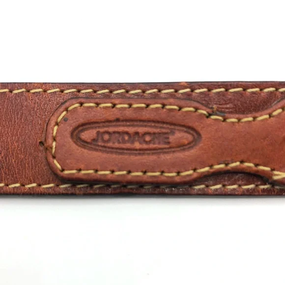Jordache vintage brown leather equestrian belt - Picture 4 of 7